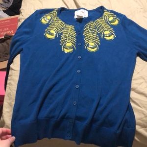 Anthropologie Peacock Cardigan